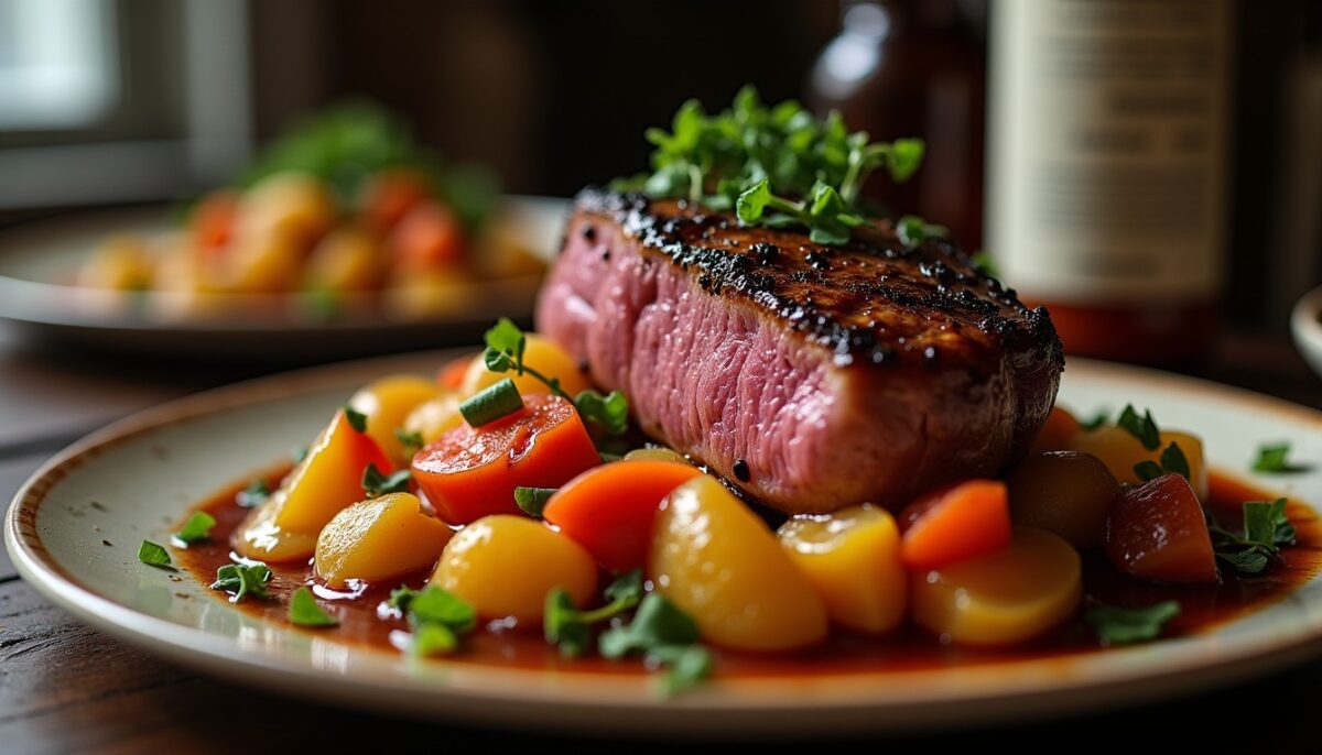Sublime alliance : magret de canard rôti et poêlée gourmande de coings