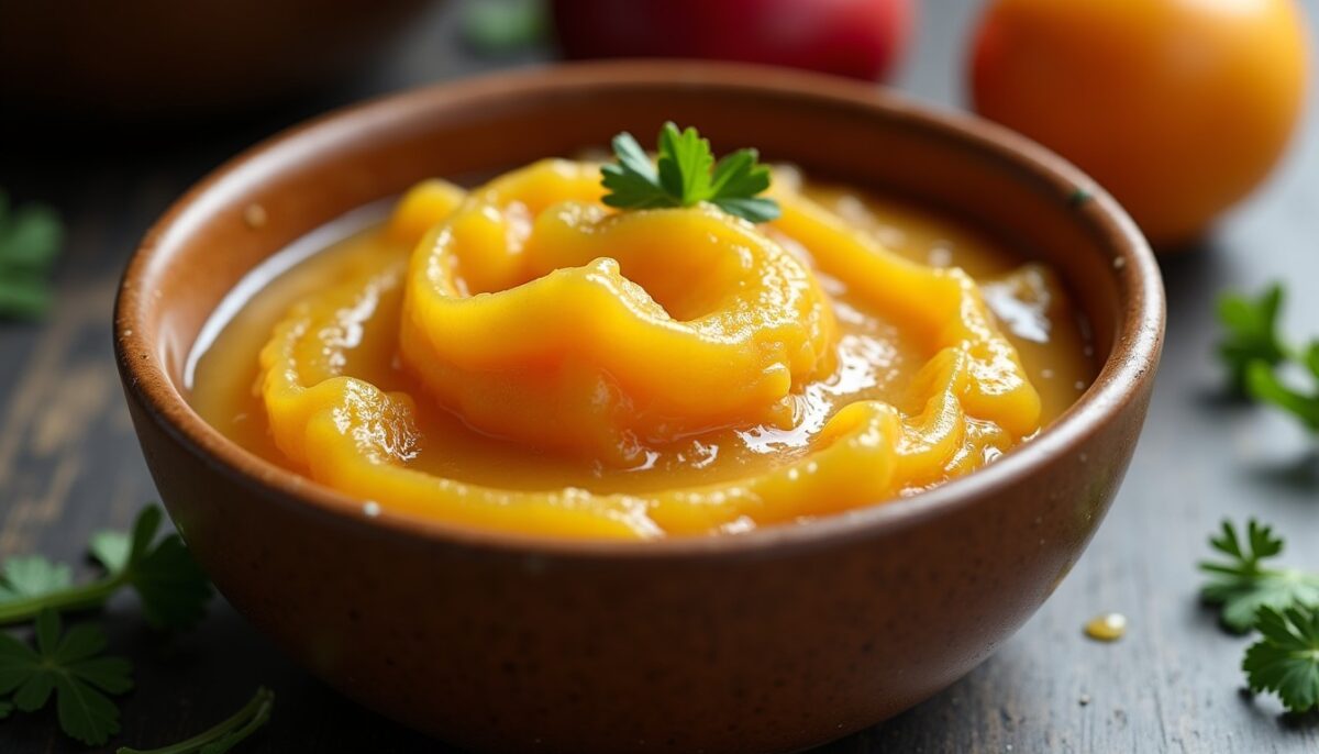 Purée onctueuse de pommes de terre rehaussée au céleri-rave