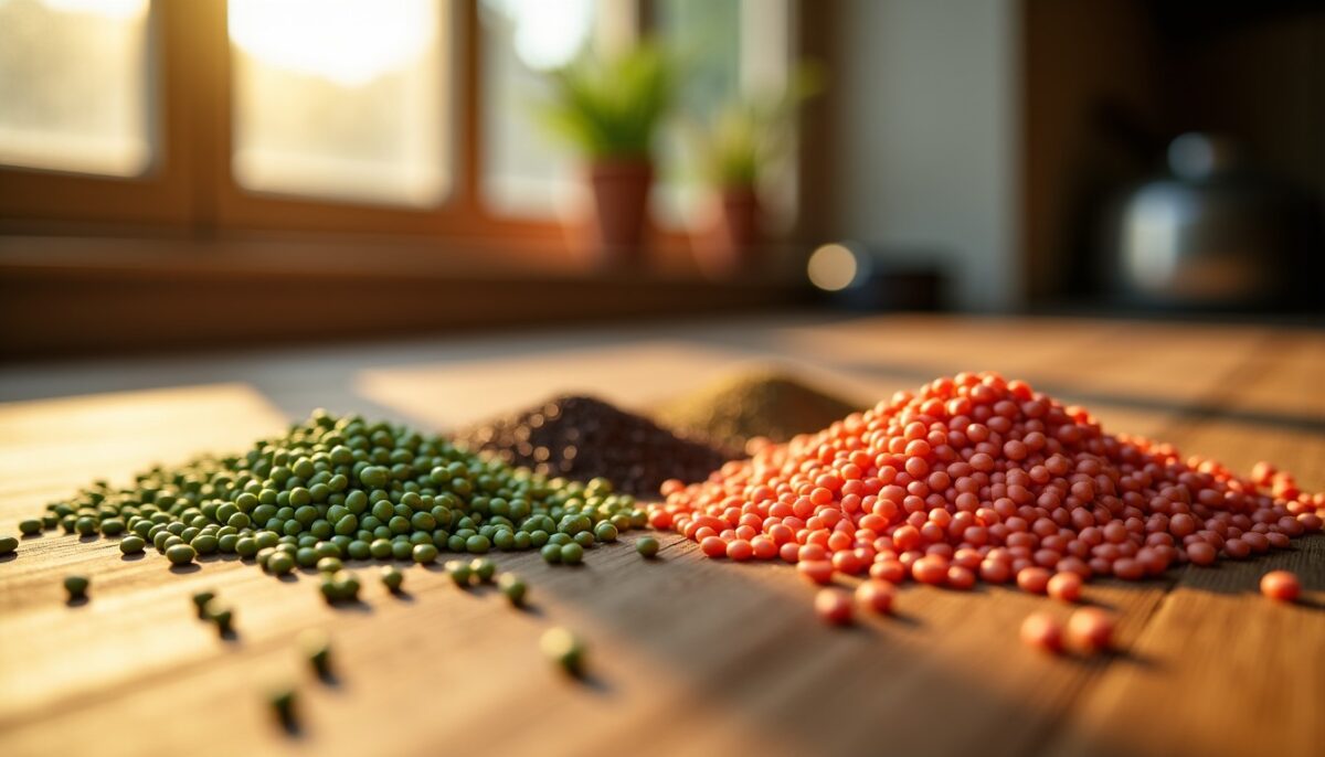 Lentilles sous la loupe : explorations des variétés verte, brune et corail